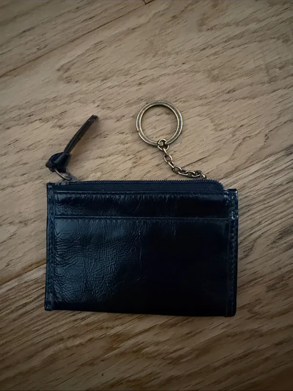 Coach Black Leather Key Ring Card Holder - Image 2