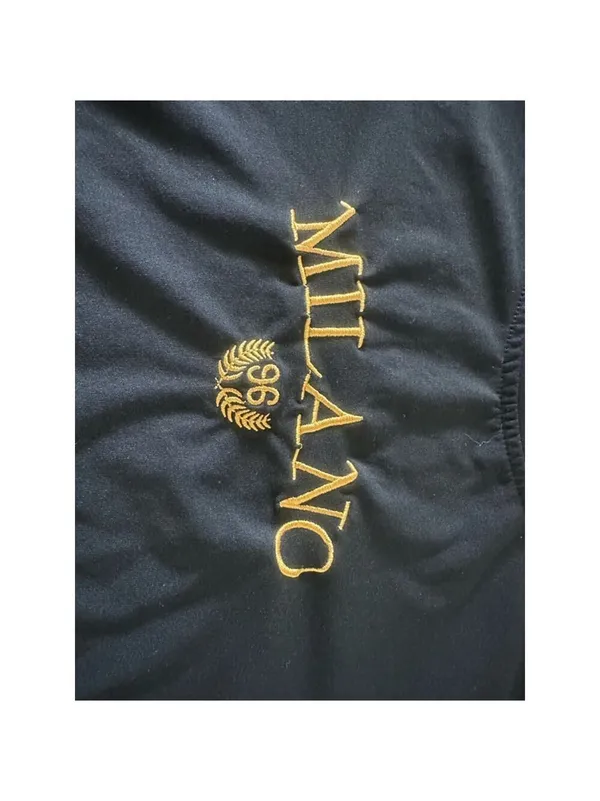 Milano T Shirt Black Gold Lettering Small - Image 5