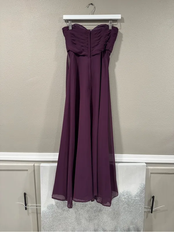 Morilee Strapless Plum Evening Gown Purple Size 2 - Image 5