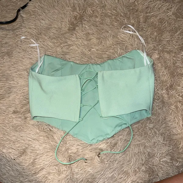 Princess Polly carlie corset top green - Image 5