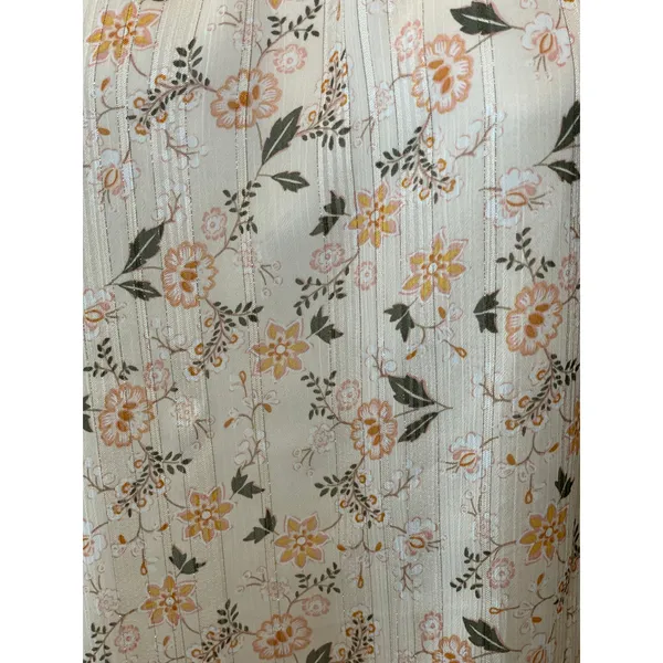 LOFT Size M Neutral Floral Sleeveless Top Metallic Threading - Image 7