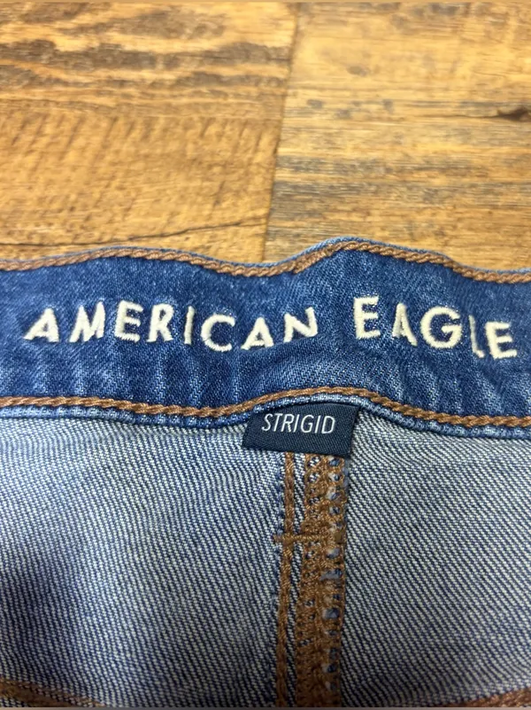 American Eagle Dreamy Drape Barrel Jeans Womens 6 Strigid Blue Denim - Image 5
