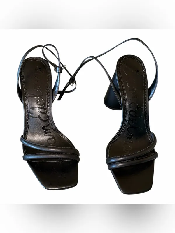 NEW $130 Sam Edelman Kia Block Heel Ankle Strap Sandal 9 M, BLACK - Image 9