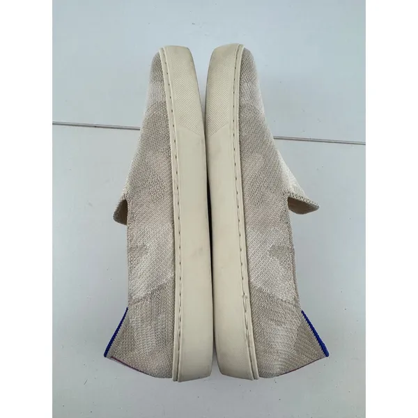 Rothys The Sneaker Slip‎ On Camo Beige Blue Trim Womens Shoes Size 8.5 Comfort - Image 6