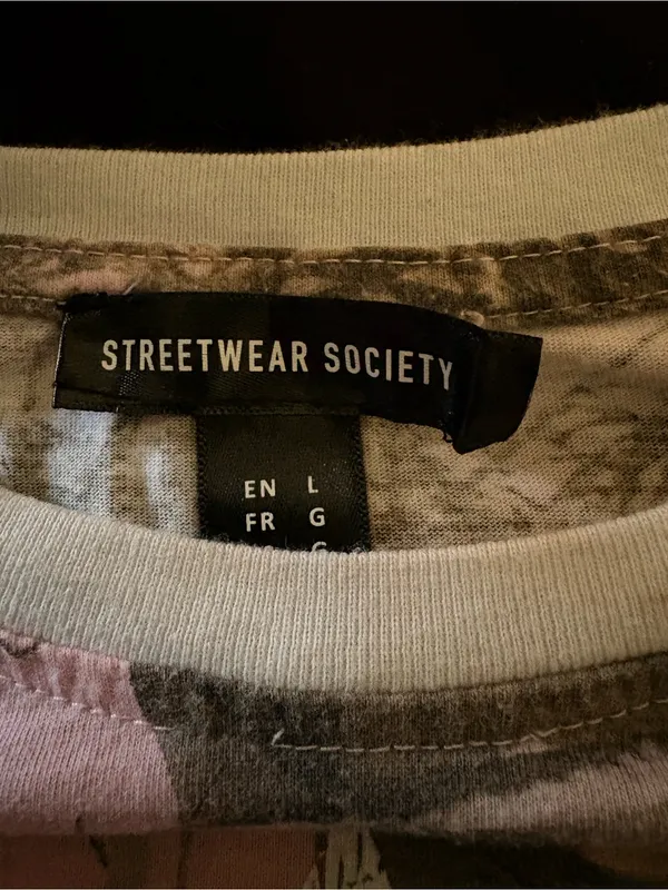 Streetwear Society Pink & Gray Camo Graphic Tee - Image 2