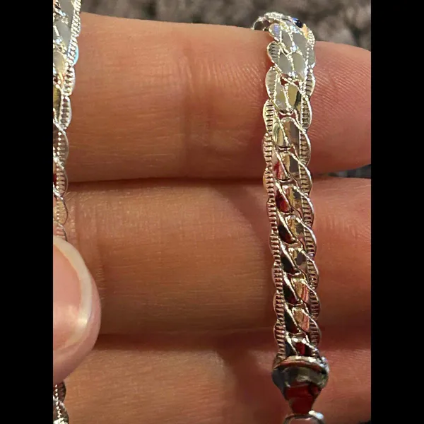 925 sterling silver bracelet 7.5 inch h41 - Image 3