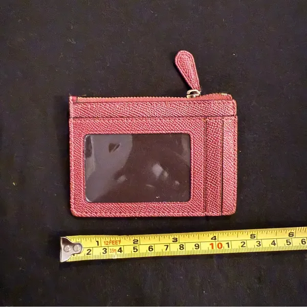 EUC Coach Metallic Pink Crossgrain Mini Skinny Id Case - Image 2