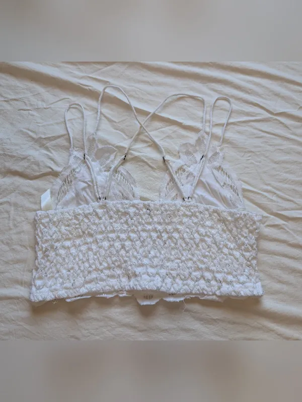 Free People One Lace Adella Bralette Small White - Image 2