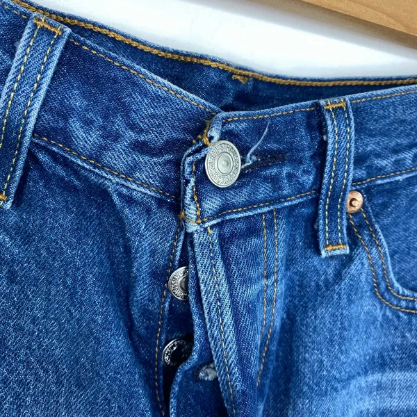 Levi's 501 Button‎ Fly Cut-Off Shorts Women's Size 27 Festival Summer Denim - Image 5