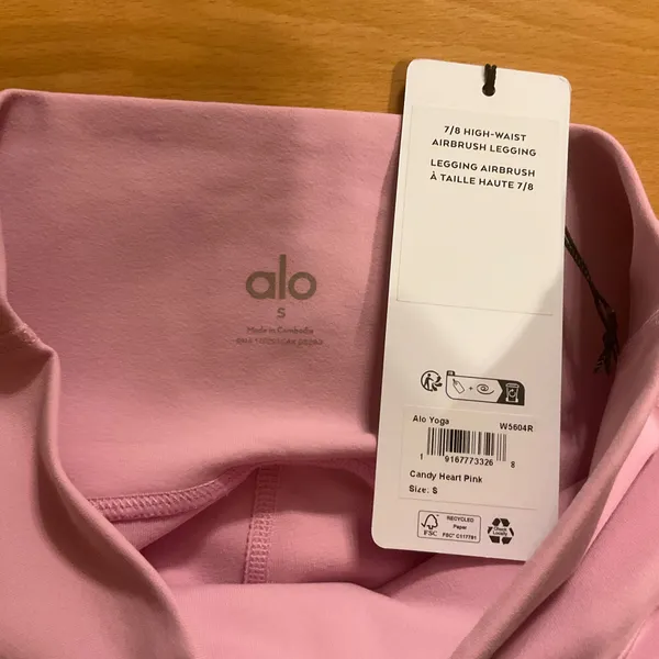 Alo Yoga 7/8 High-Waist Airbrush Legging Candy Heart Pink S - Image 3