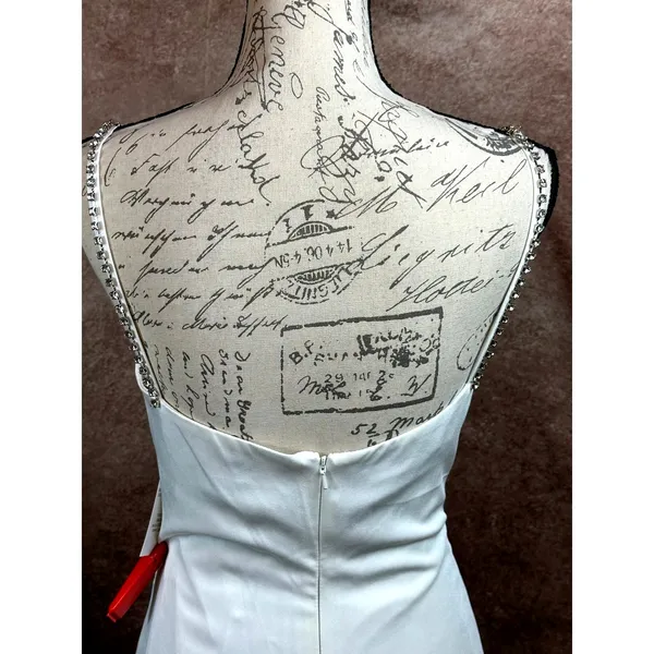 Mac Duggal Sweetheart Evening Gown w/Rhinestone Accents White 2 - Image 15