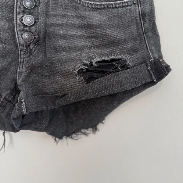 We The Free Free People Romeo Rolled Cuttoff Shorts 100% Cotton Distressed Sz 24 - Image 6