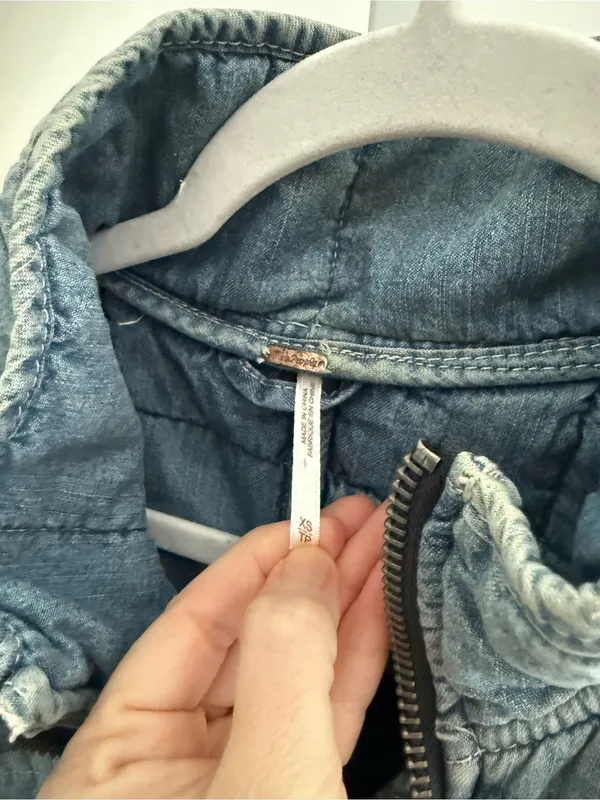 Free People Dolman Quilted Jacket in Blue Size XS - Image 2