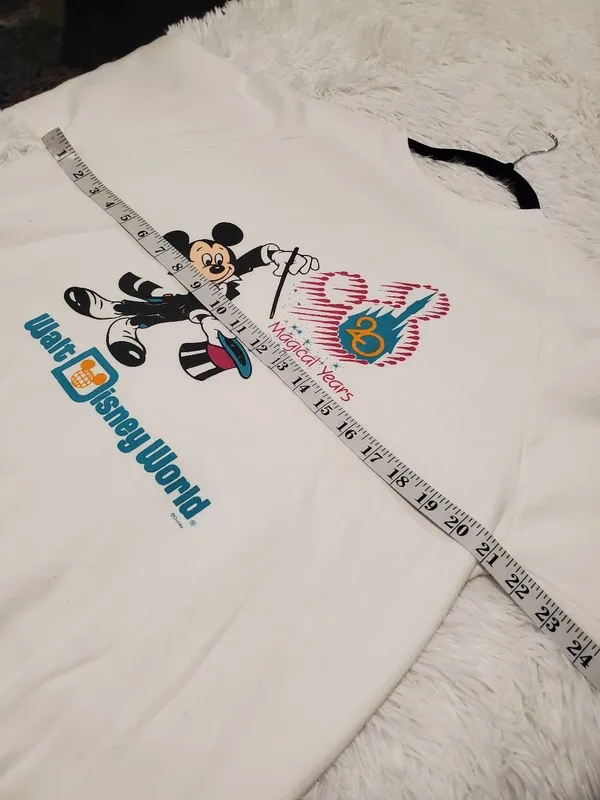 Disney World Anniversary Vintage Mickey Mouse Sweatshirt in White XL - Image 3