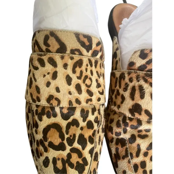 Halogen Violet Leopard Calf Hair Mules Size 8.5M - Image 6