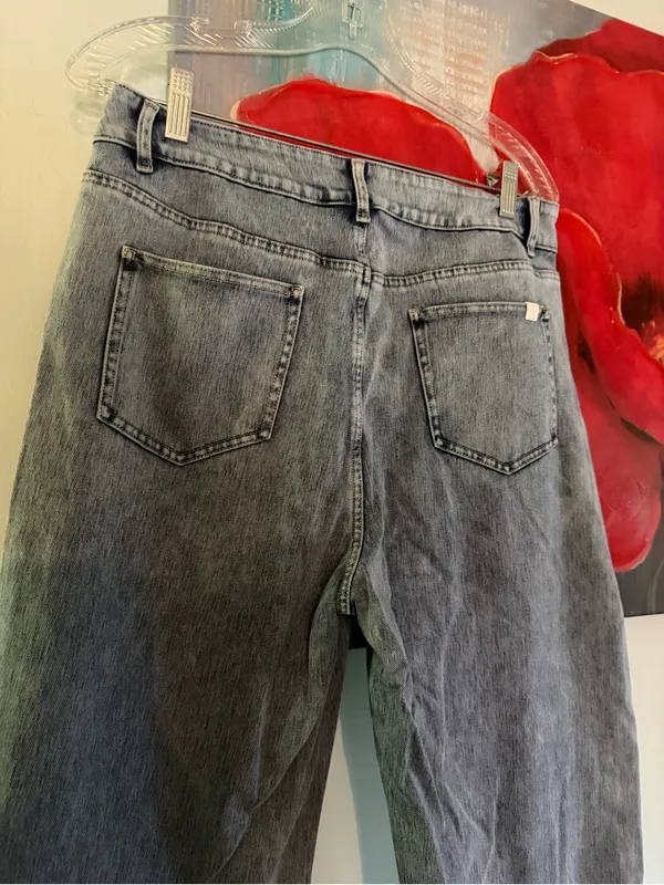 Halara Womens Denim Straight leg Jeans Size L large Light Wash 5-Pocket - Image 3