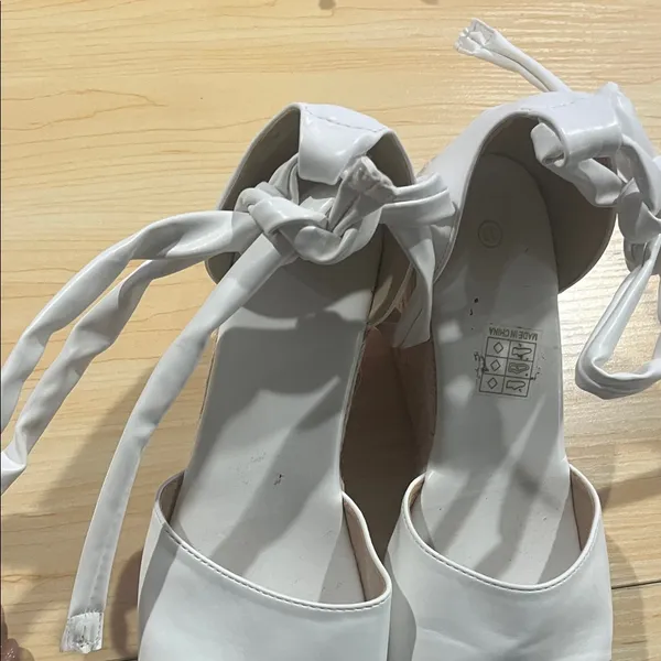 SHEIN White Espadrille Wedge Sandals - Image 2
