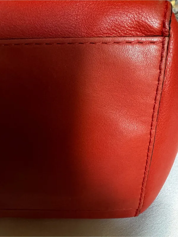 Coach Orange Leather Vintage Tote with Brass-Tone Hardware - Image 3