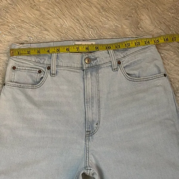 Abercrombie & Fitch Women’s Light Blue Straight Ultra High Rise Jeans Size 31/12 - Image 4