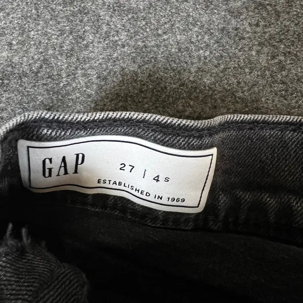 Gap Womens Cargo Jeans Washed Black High Rise Straight Leg Utility Pants 27 4S - Image 3
