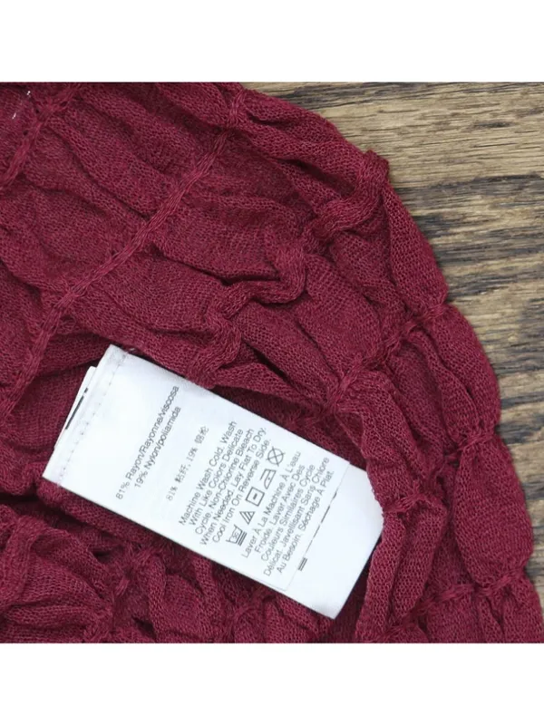 NWT DKNY Womens Lightweight Textured Top P52SAW83 Beet Red M - Image 8