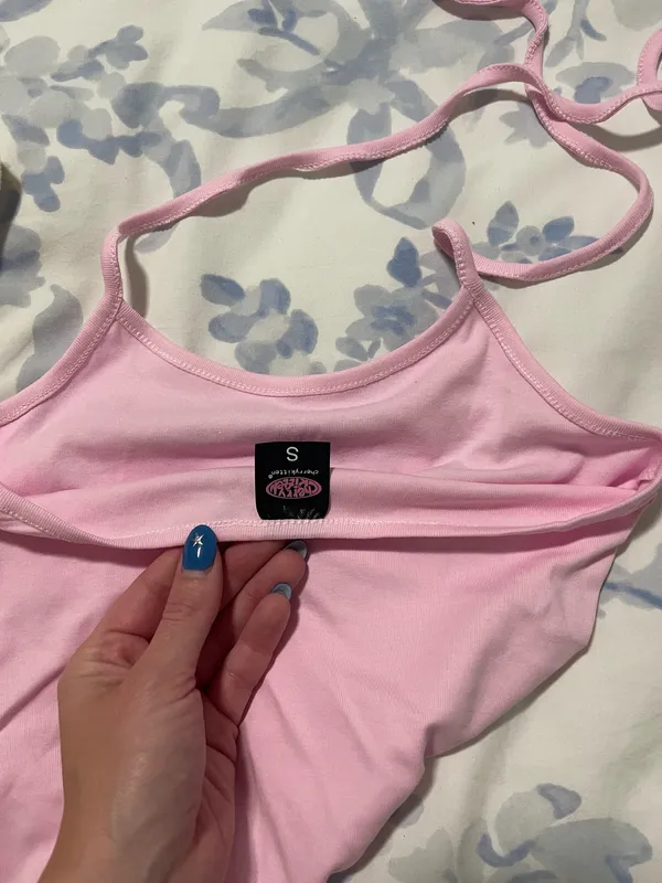Cherry Kitten Halter Top Pink - Image 2