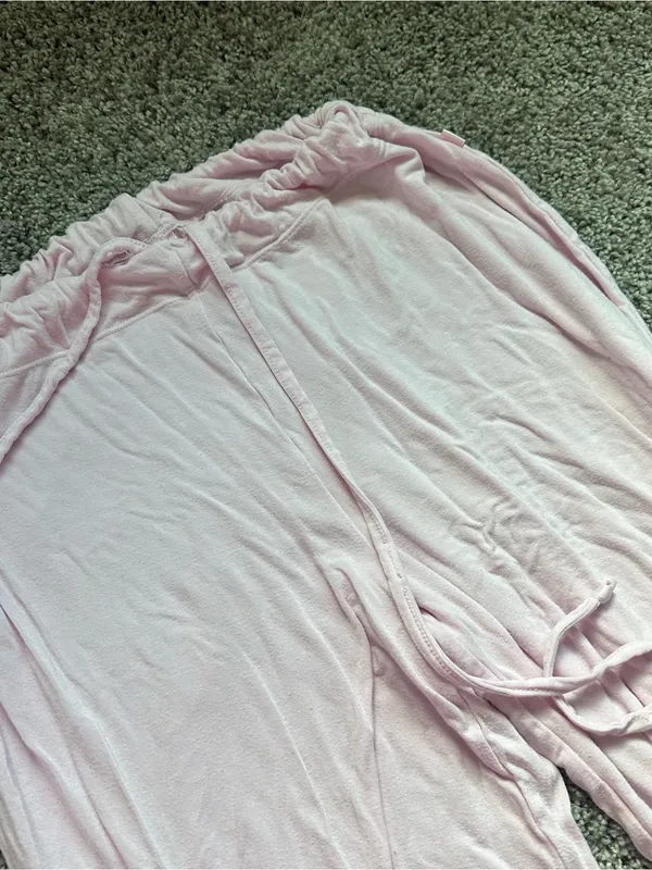 SKIMS Pale Pink Wide-Leg Lounge Pajama Pants - Image 3