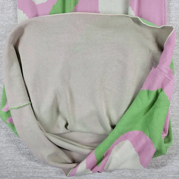 Cider Swirl Knit Dress L Pink Green Midi Y2K Spaghetti Strap Psychedelic Retro - Image 11