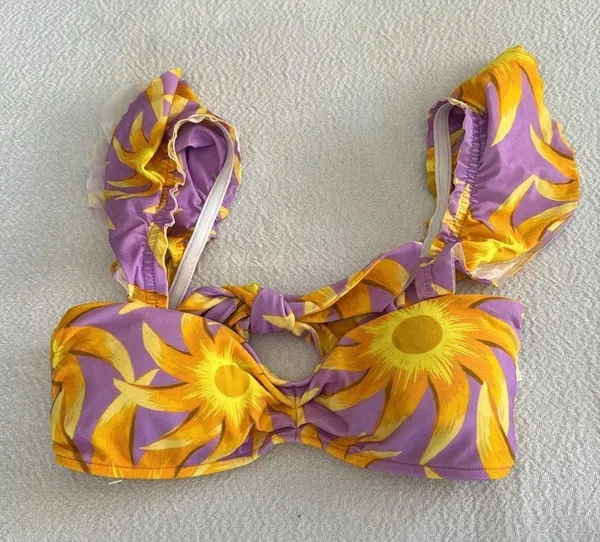 Farm Rio Sunny Side Bandeau Bikini Top, Size Small, $120 - Image 9