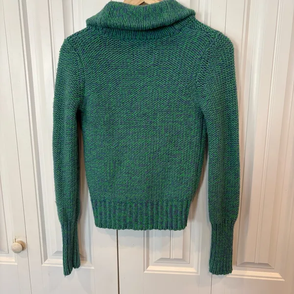 American Eagle Green Marled‎ Knit Button Front Cardigan Size Small - Image 2