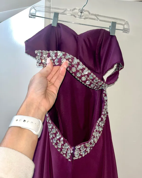 Strapless Beaded Prom Dress - Image 7