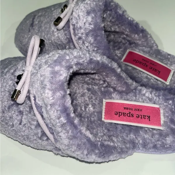 Kate Spade Lavender Plush Women's Slippers - Image 4