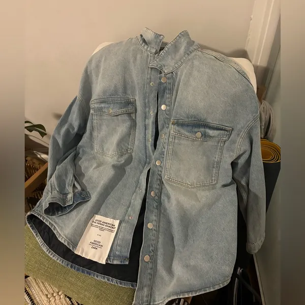 Zara & Good American Denim Shacket NWT Size Medium. Stunning and Rare!! - Image 3
