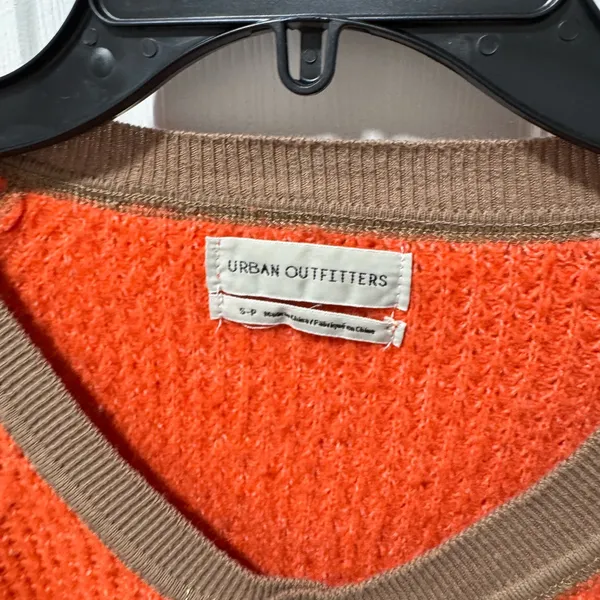 Urban Outfitters Orange Button-Up Sweater - Image 3