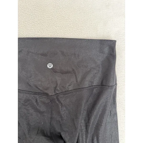 Lululemon Align High-Rise Pant 25" Leggings Shine Radiate Foil Print Black 8 - Image 7