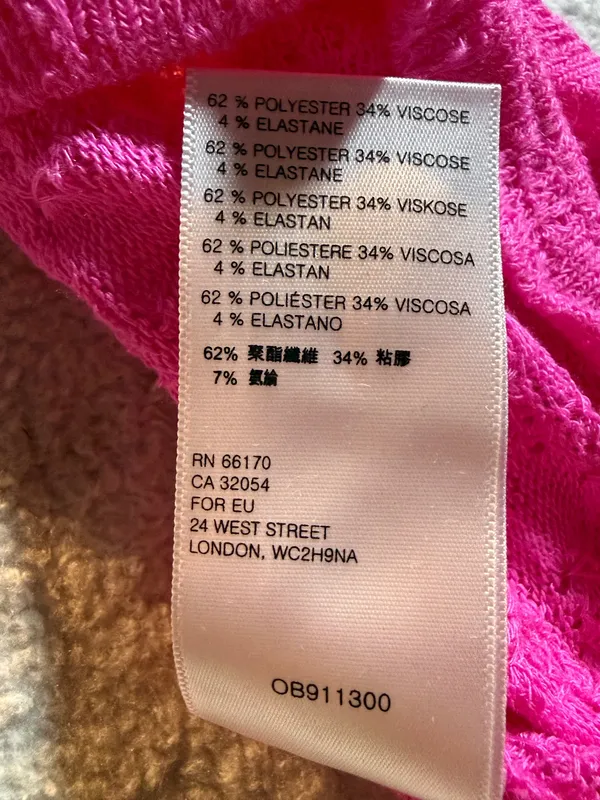 Free People dream girl hot pink top vneck lace XS - Image 6
