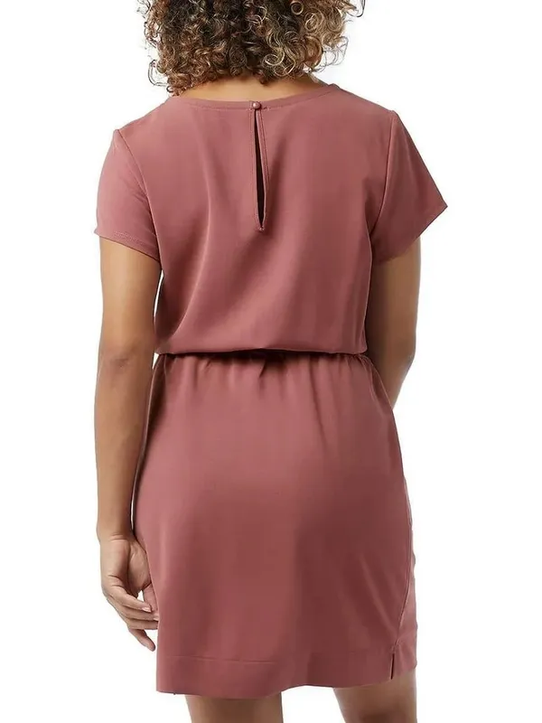32 Degrees Cool Large Elastic Waist Shirt Dress Mauve Pink Scoop Neck Pockets - Image 4