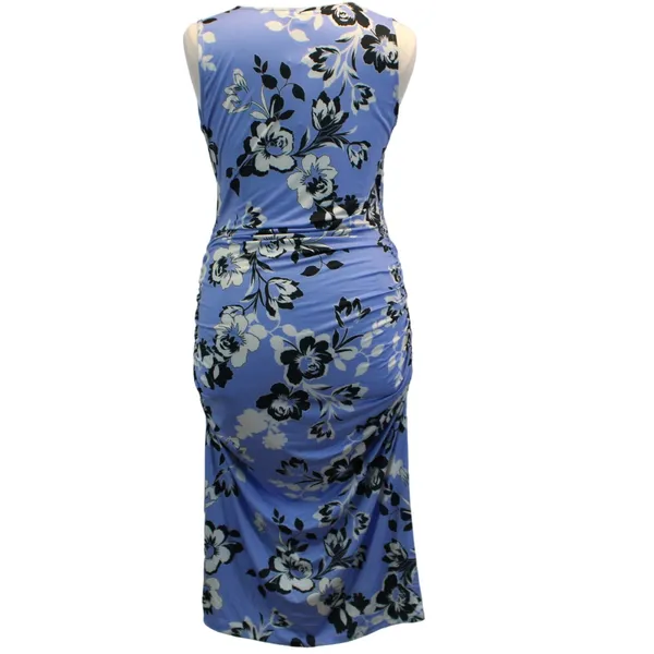 NEW Yumi Kim Maternity XL Hold Tight Dress Wonderful Life Blue‎ Floral Stretchy - Image 4
