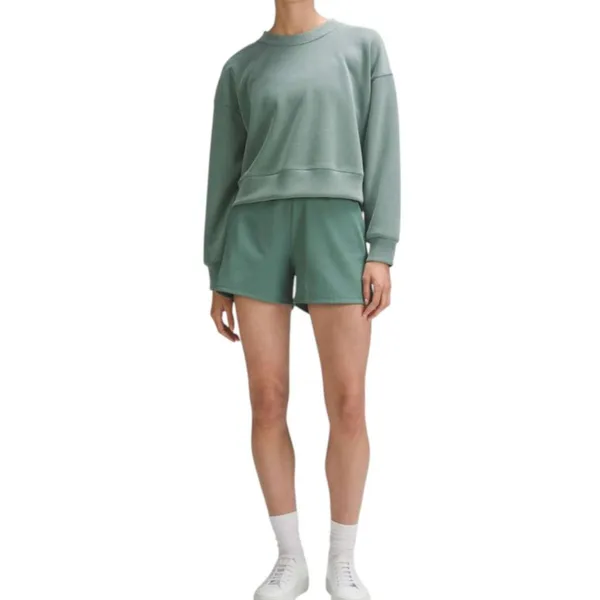 Lululemon Softstreme Perfectly Oversized Cropped Crew Medium Forest - Image 9