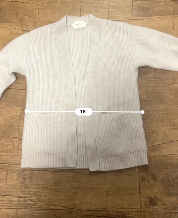 Aritzia Wilfred unwind grey gray heavy knit cardigan - Image 5