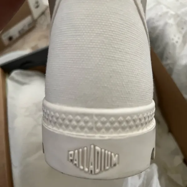 PALLADIUM PAMPA HI high top Canvas lace up boots/sneakers , size 8.5 Star White - Image 12