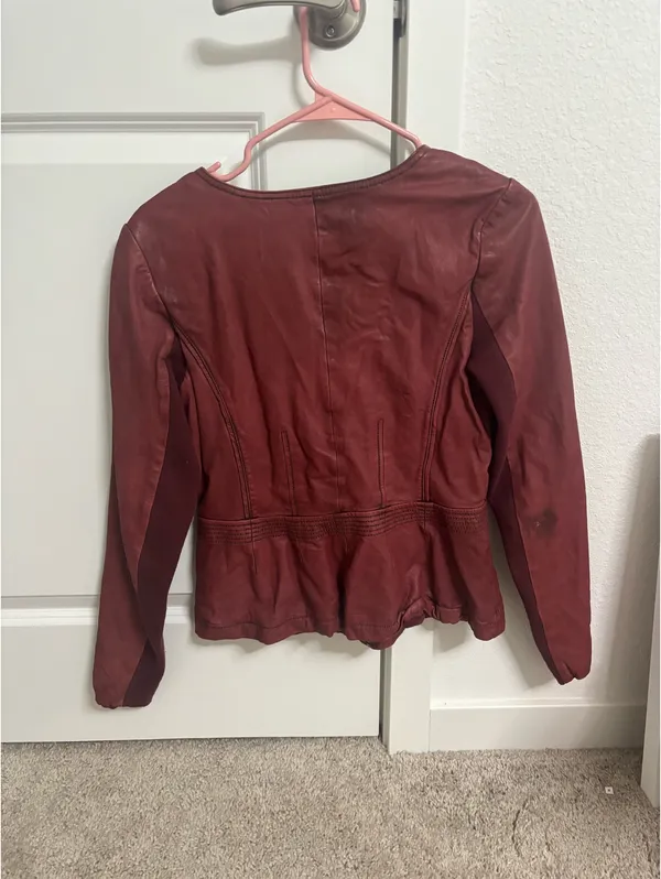 Red Leather Jacket - Image 3