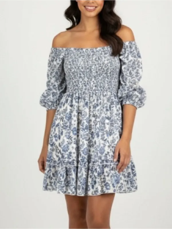 NWT Revolve | Super Natural by Secret Mission |Blue Greenport Puff Sleeve Dress - Image 3