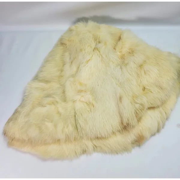 Winter Women Warm White Fox Fur Hat Outdoor Fluffy Funky Hat Bucket - Image 2
