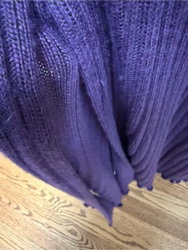 Vintage April Too! Cornell purple long sweater coat duster jacket wool purple - Image 3