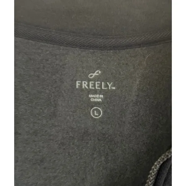 Freely Women's Black Full Zip Mock Neck Jacket sz. L - Image 4