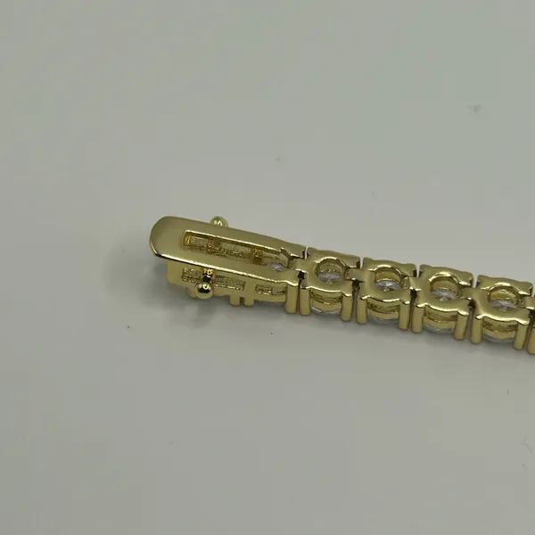 B Jewel Moissanite Tennis Bracelet Gold 5mm 8 Inch Brand New VVS1 Crazy Shine No Pass - Image 6