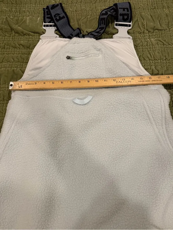 Free People FP Movement Fleece Ski Bib Overalls Light Blue Après Ski XS - Image 6