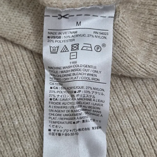 Banana Republic Beige V-Neck Sweater Size‎ M - Image 9