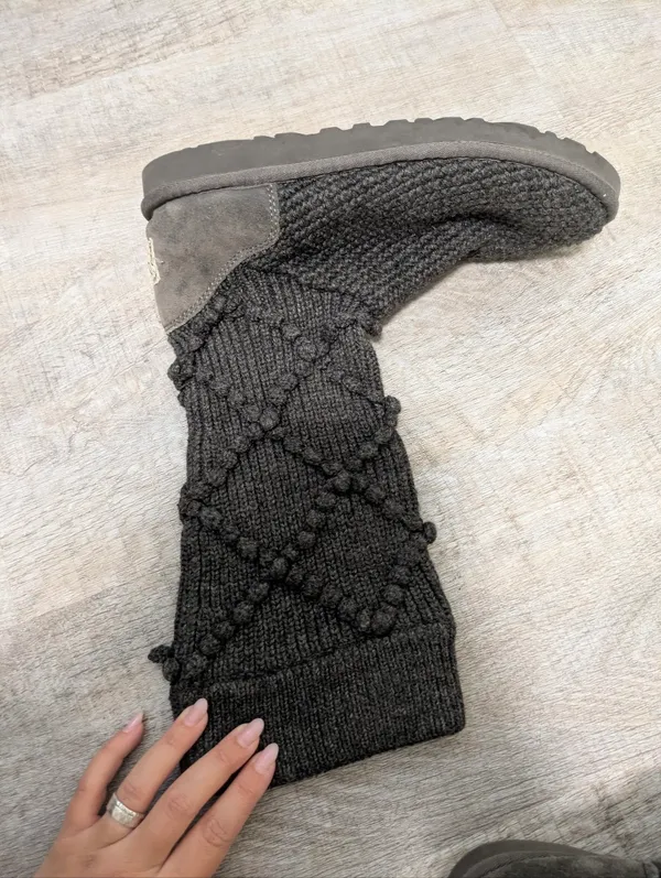 UGG Classic Argyle Knit Boots Size 9 - Image 7